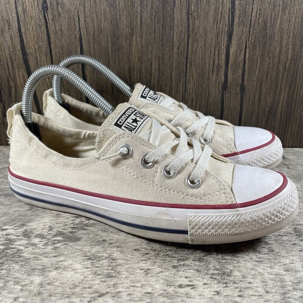 Converse Sneakers Womens 8 Chuck Taylor All Star Shoreline Shoes Beige Canvas